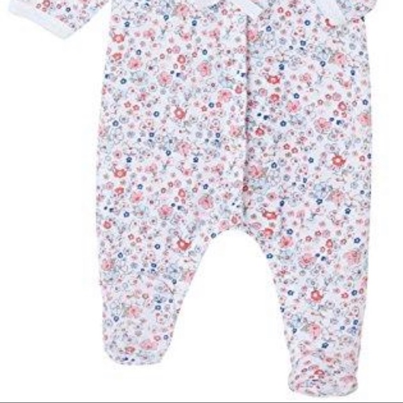 Petit Bateau Floral Footed Pajamas - Picture 3 of 3